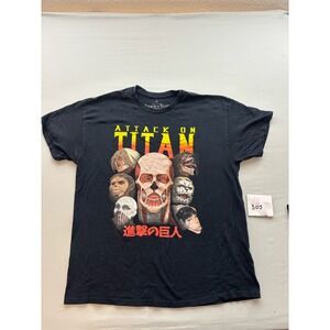 Attack on Titan Final Season Graphic T-Shirt Mens XL Black Ripple Junction Anime